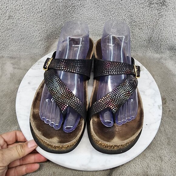 Mephisto Shoes Womens Size EU 40 US 10 Black Slip On Sandels *Read* - Picture 4 of 13